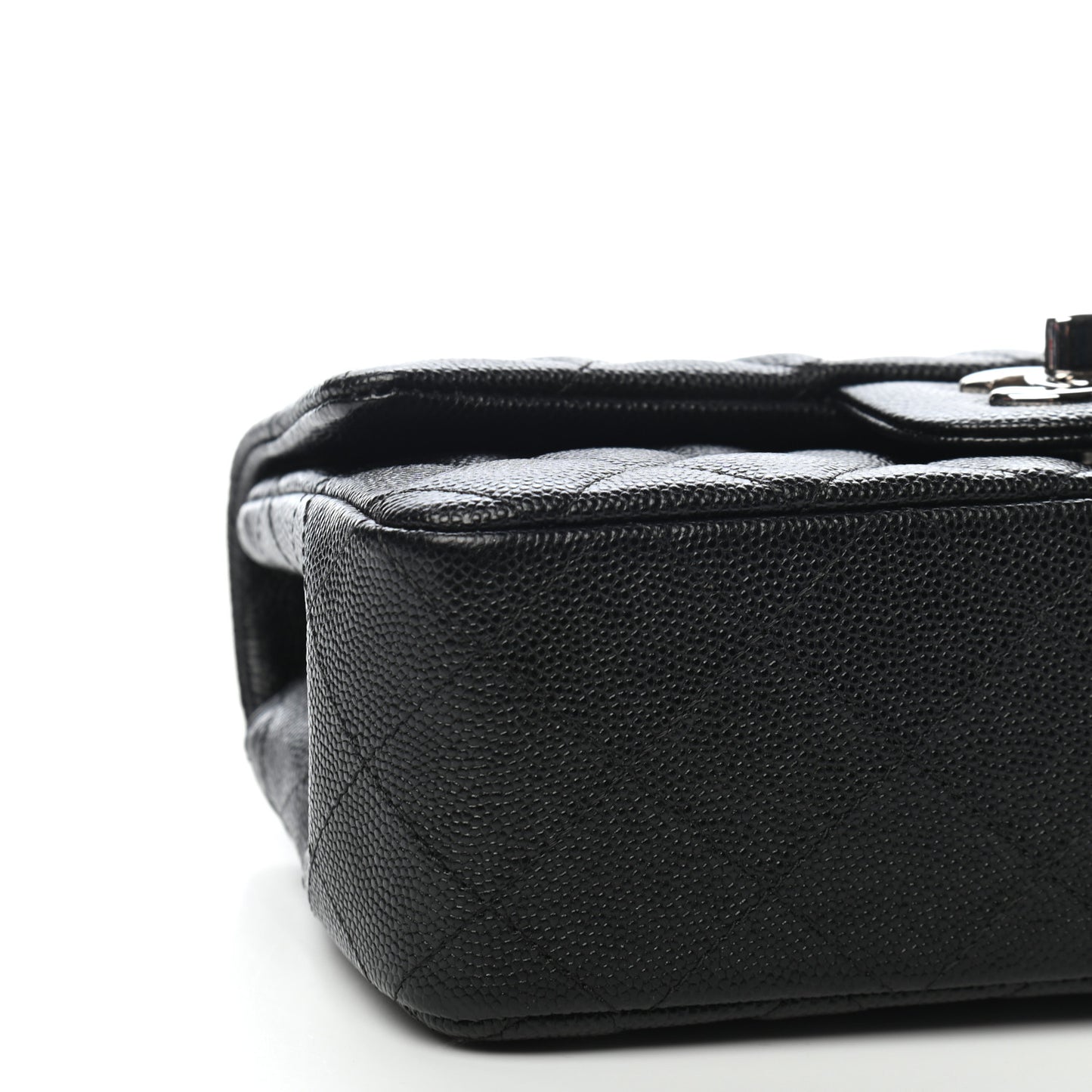 Caviar Quilted Mini Rectangular Flap Black