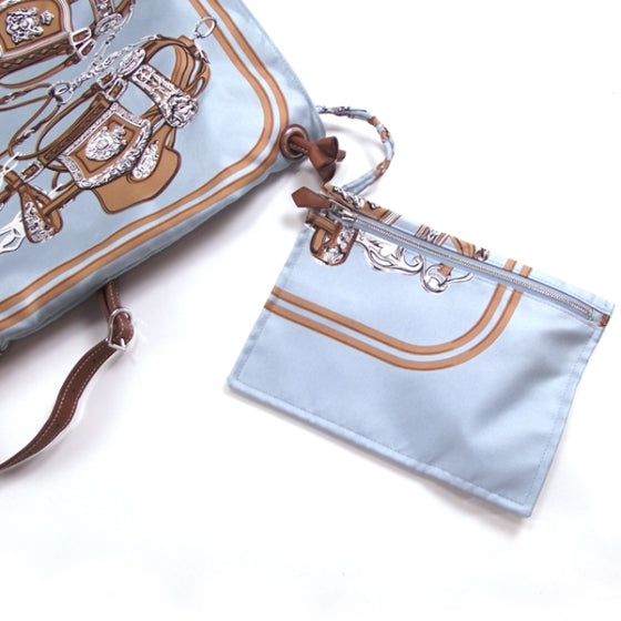 Hermes Bi-Material Silky City Bag Brides De Gala Bleu 7 of 14