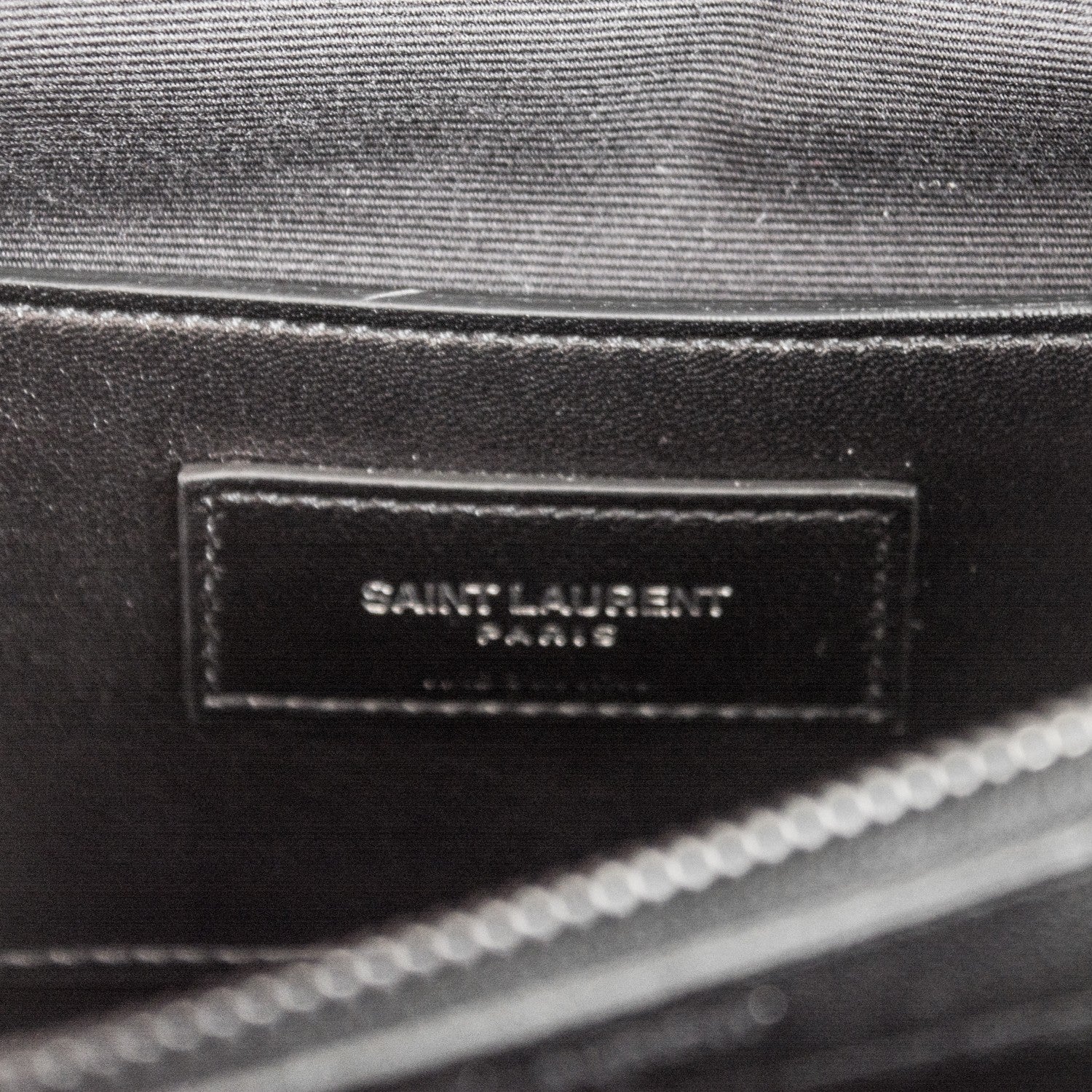 Saint Laurent Sheepskin Matelasse Chevron Monogram Monochrome Large College Satchel Black 6 of 6