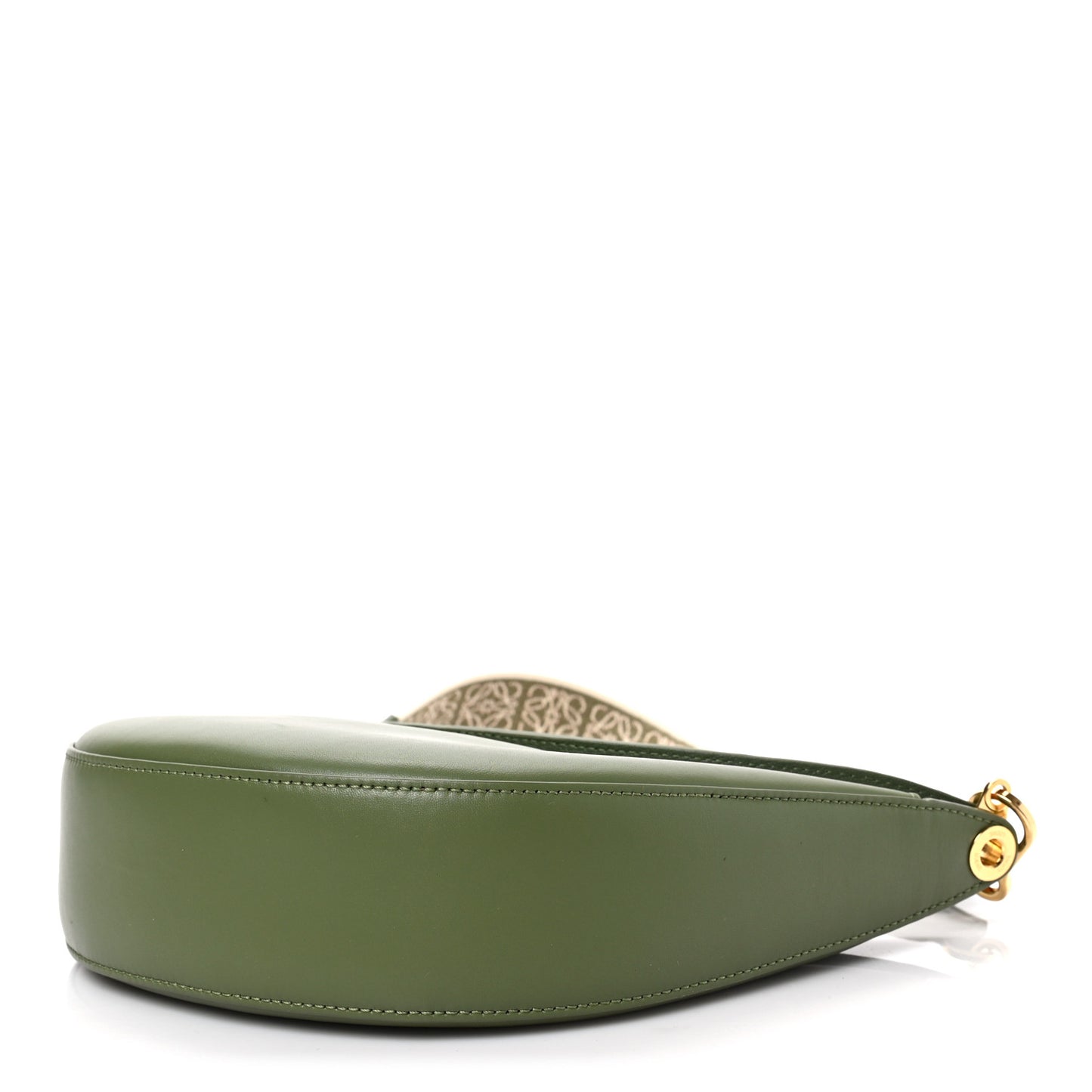 Satin Calfskin Jacquard Small Luna Bag Avocado Green