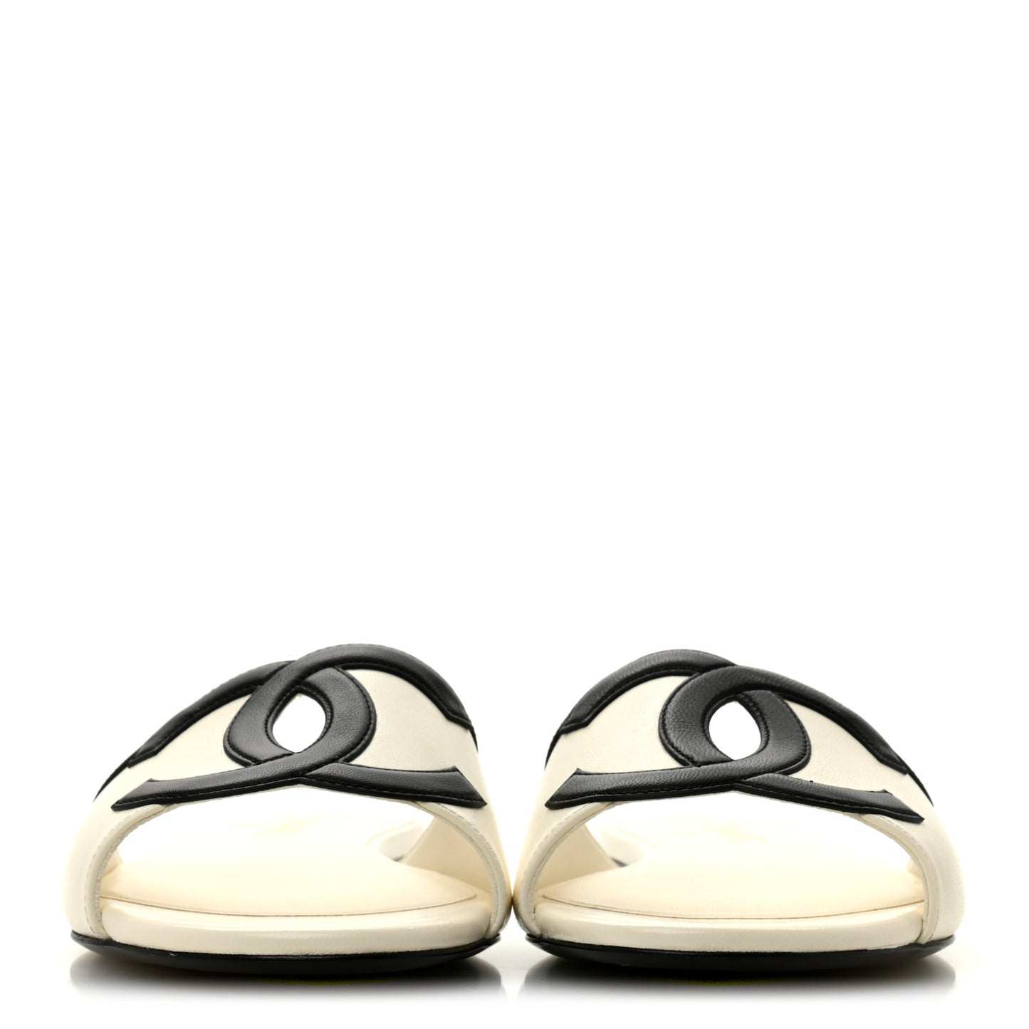 Lambskin CC Logo Slides 39 White Black