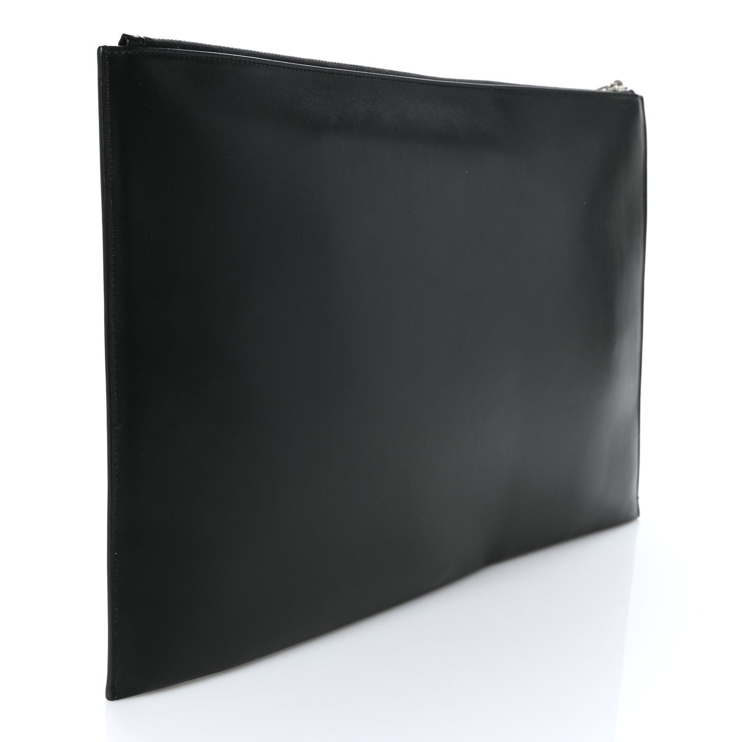 Calfskin Waiting for Sunset Large Sac De Jour Carryall Pouch Black
