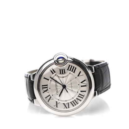 Cartier Stainless Steel Alligator 36mm Ballon Bleu De Cartier Automatic Watch 3 of 13