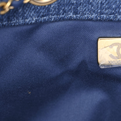 Chanel Washed Denim Quilted Medium Chanel 25 Handbag Blue 8 of 11