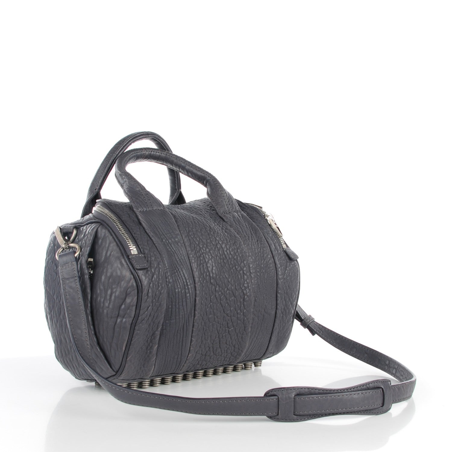 Alexander Wang Pebbled Lambskin Rockie Tundra Antique Silver Hardware 3 of 7