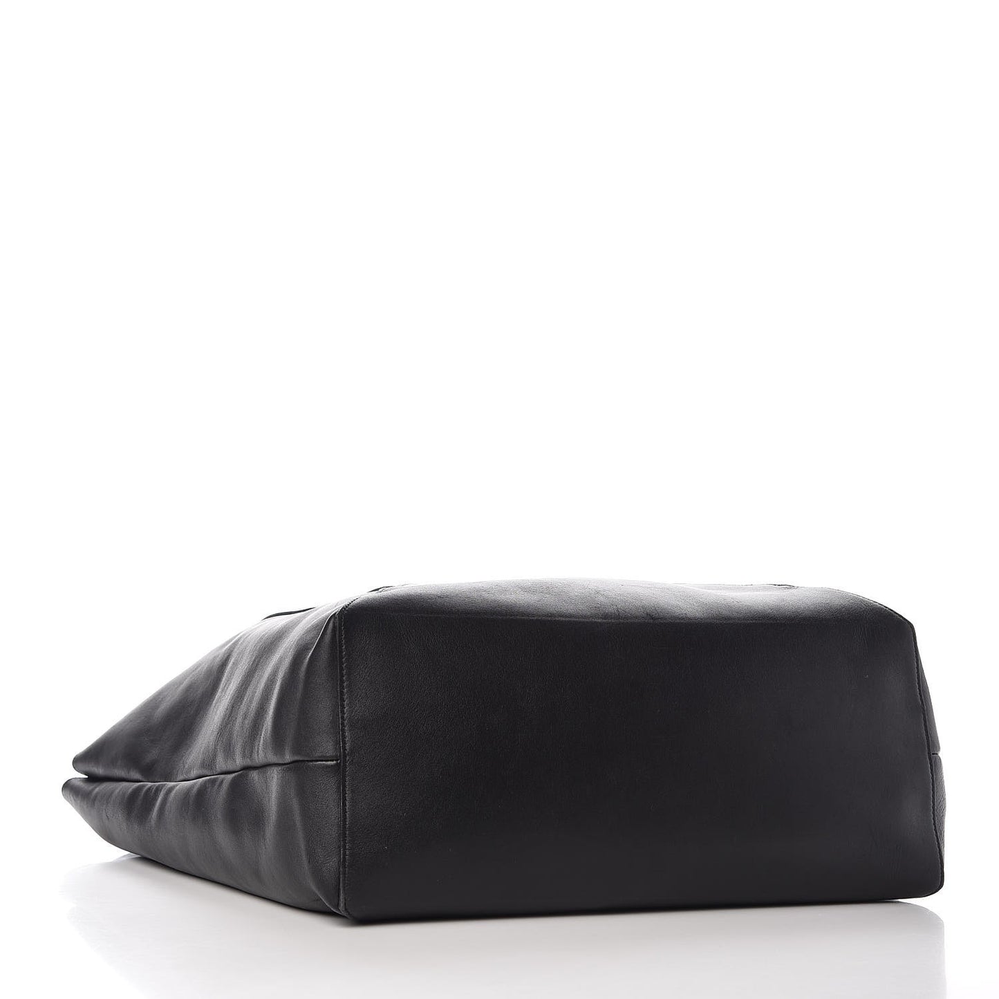 Shiny Smooth Calfskin Large Hobo Black