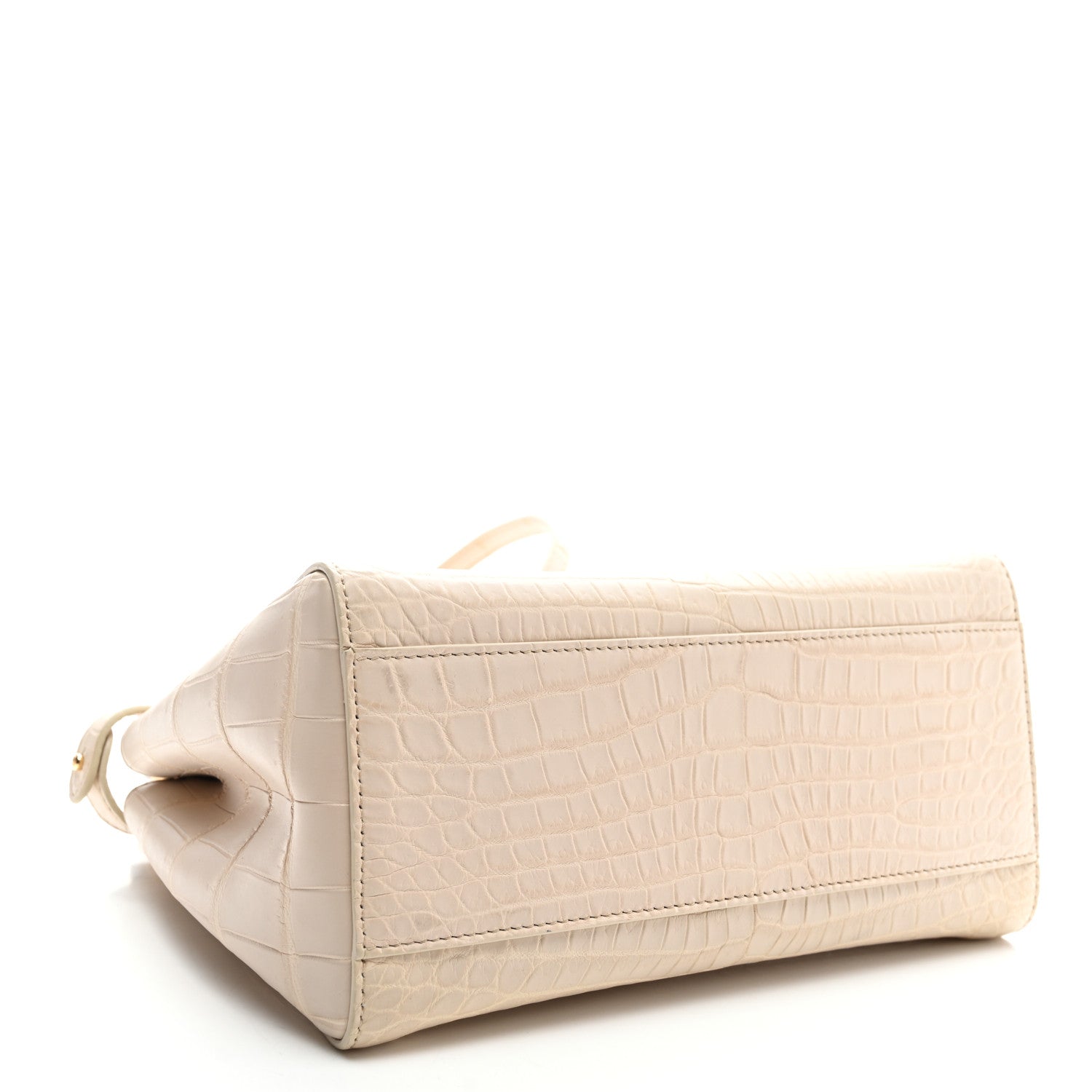Fendi Crocodile Mini Peekaboo Iconic Satchel Beige Tortoise 4 of 9