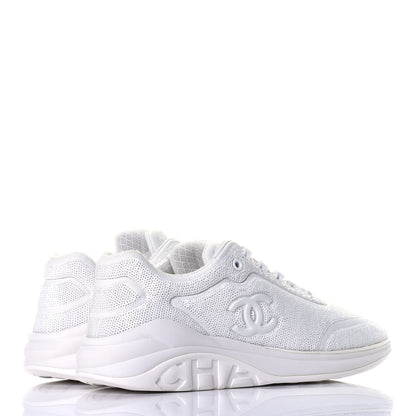 Chanel Sequin CC Sneakers 42 White 4 of 9