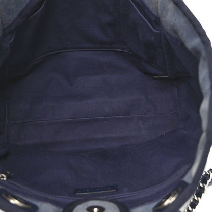 Chanel Canvas Sequin Small Deauville Tote Navy 5 of 10