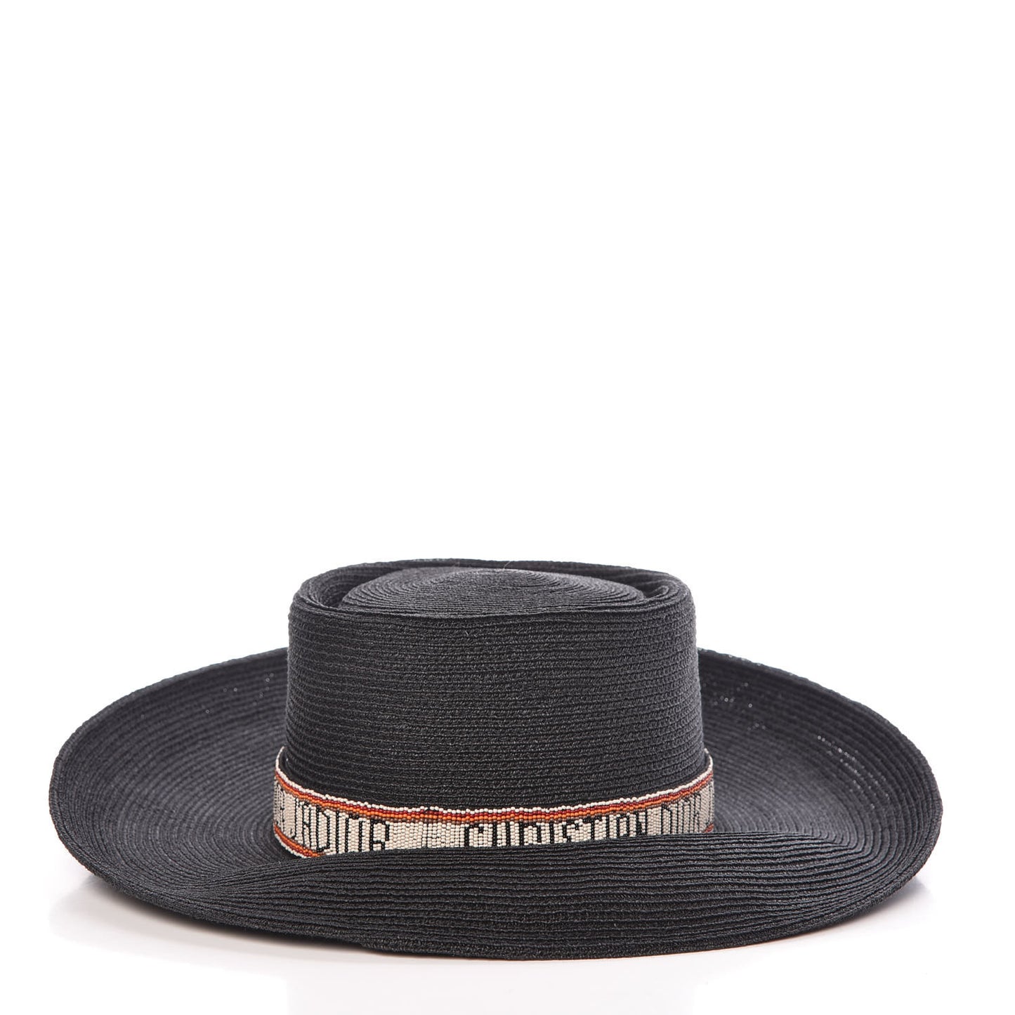 Hemp Beaded Logo Hat 57 Black