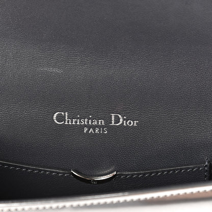 Christian Dior Metallic Patent Micro-Cannage Mini Diorama Flap Bag Silver 6 of 12
