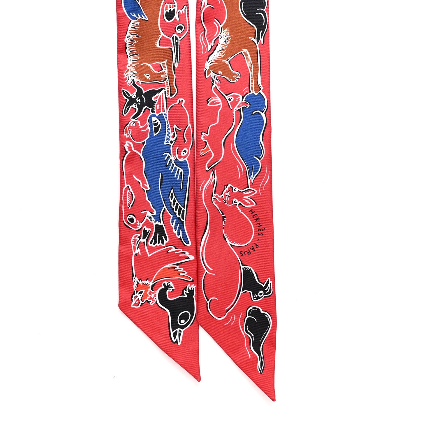 Silk Mille Et Un Lapins Twilly Grenadine Bleu Black