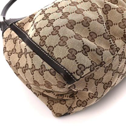 Gucci Monogram Medium D Gold Ring Hobo Dark Brown 10 of 11