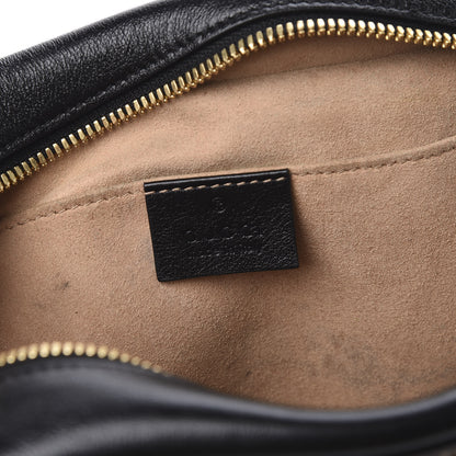 Gucci Monogram Matelasse Diagonal Small GG Marmont Chain Shoulder Bag Beige Black 6 of 13