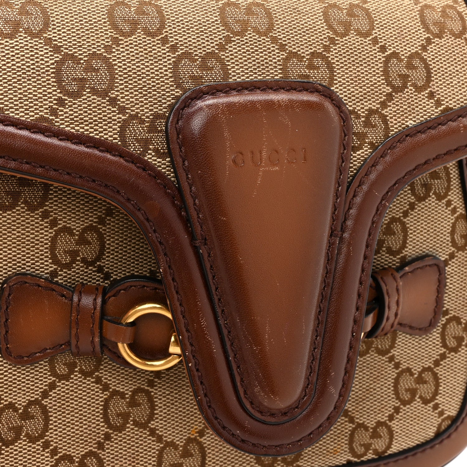Gucci Monogram Small Lady Web Shoulder Bag Beige Cuir 17 of 17