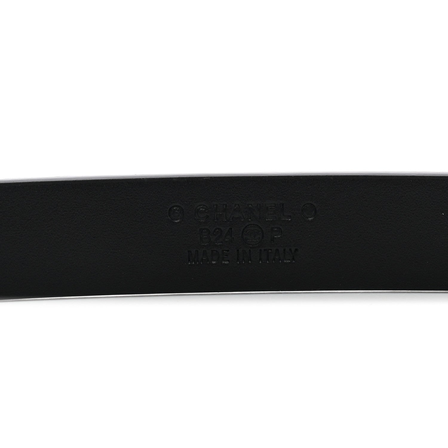 Chanel Calfskin Crystal Chain Logo Belt 85 34 Black 5 of 6