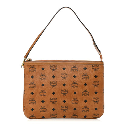 MCM Visetos Liz Shopper Tote Pouch Cognac 1 of 6