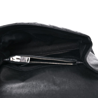 Saint Laurent Sheepskin Matelasse Chevron Monogram Medium College Bag Black 5 of 12