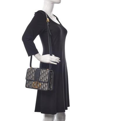 Christian Dior Oblique 30 Montaigne Flap Bag Blue 2 of 8