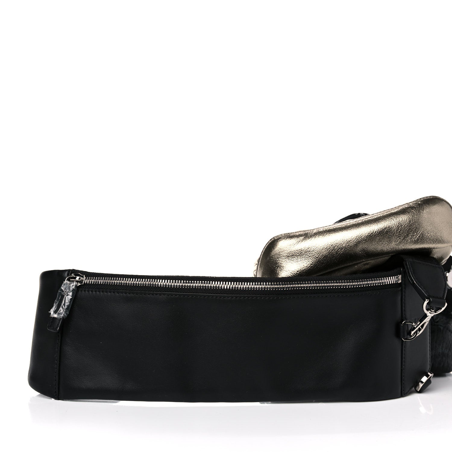 MCM Visetos Trey 4-in-1 Sling Backpack Black Gold 20 of 23