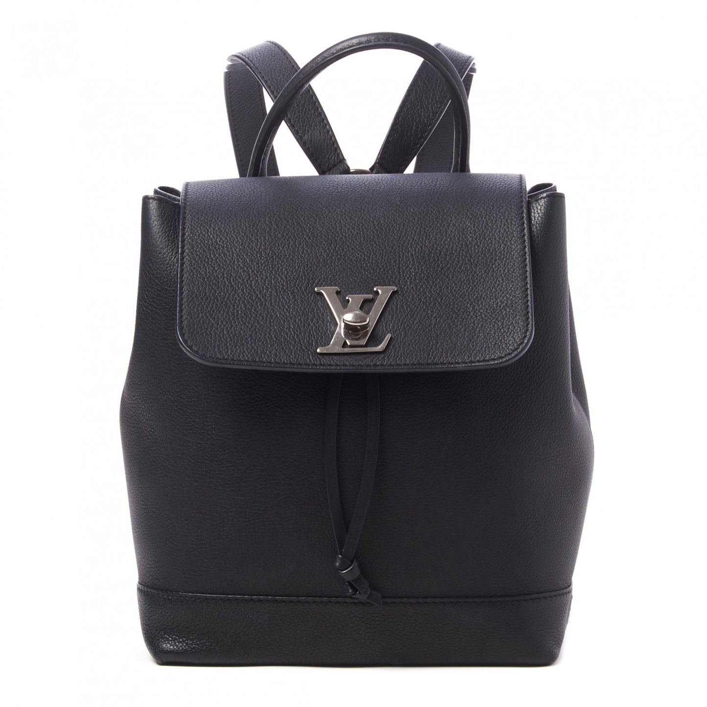 Calfskin Lockme Backpack Black