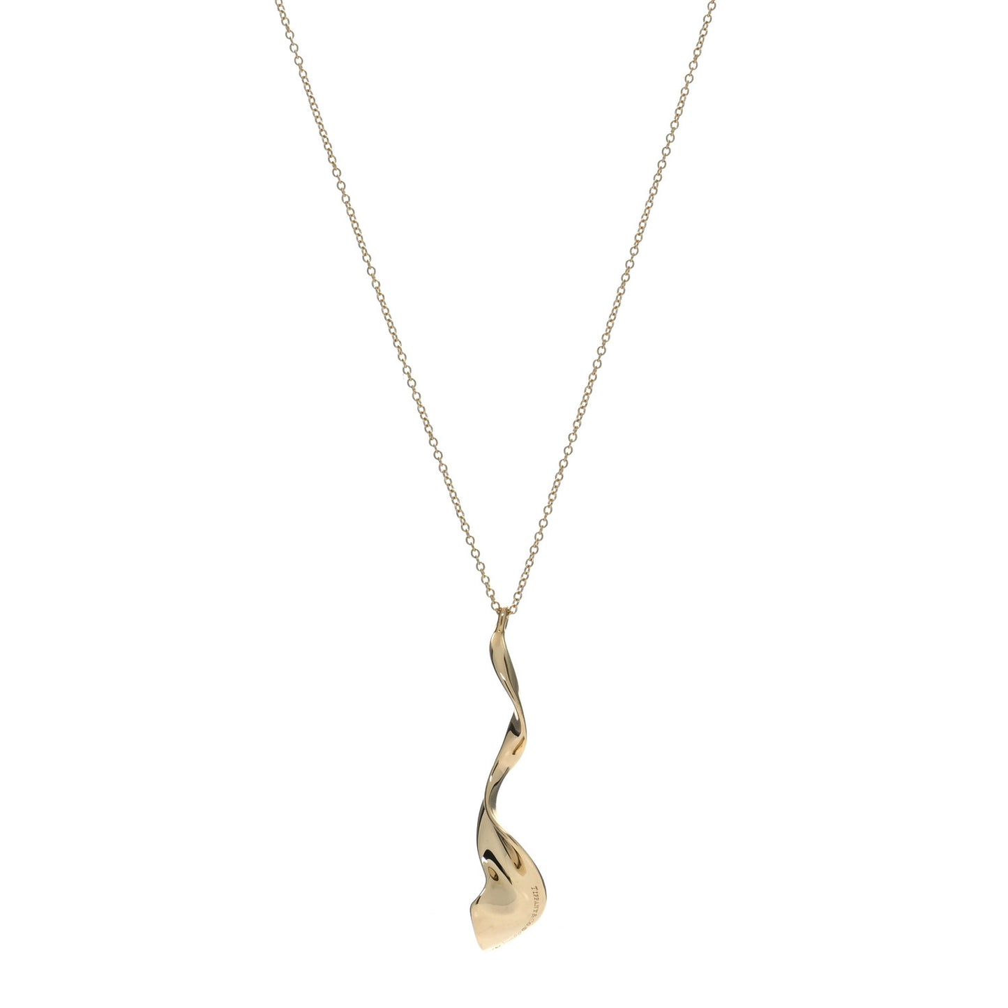 18K Yellow Gold Frank Gehry Large Orchid Pendant Necklace