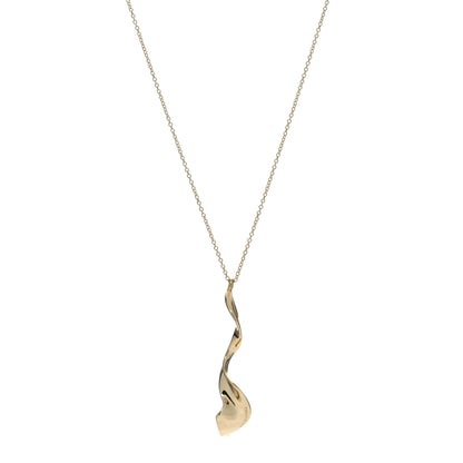 Tiffany 18K Yellow Gold Frank Gehry Large Orchid Pendant Necklace 1 of 4