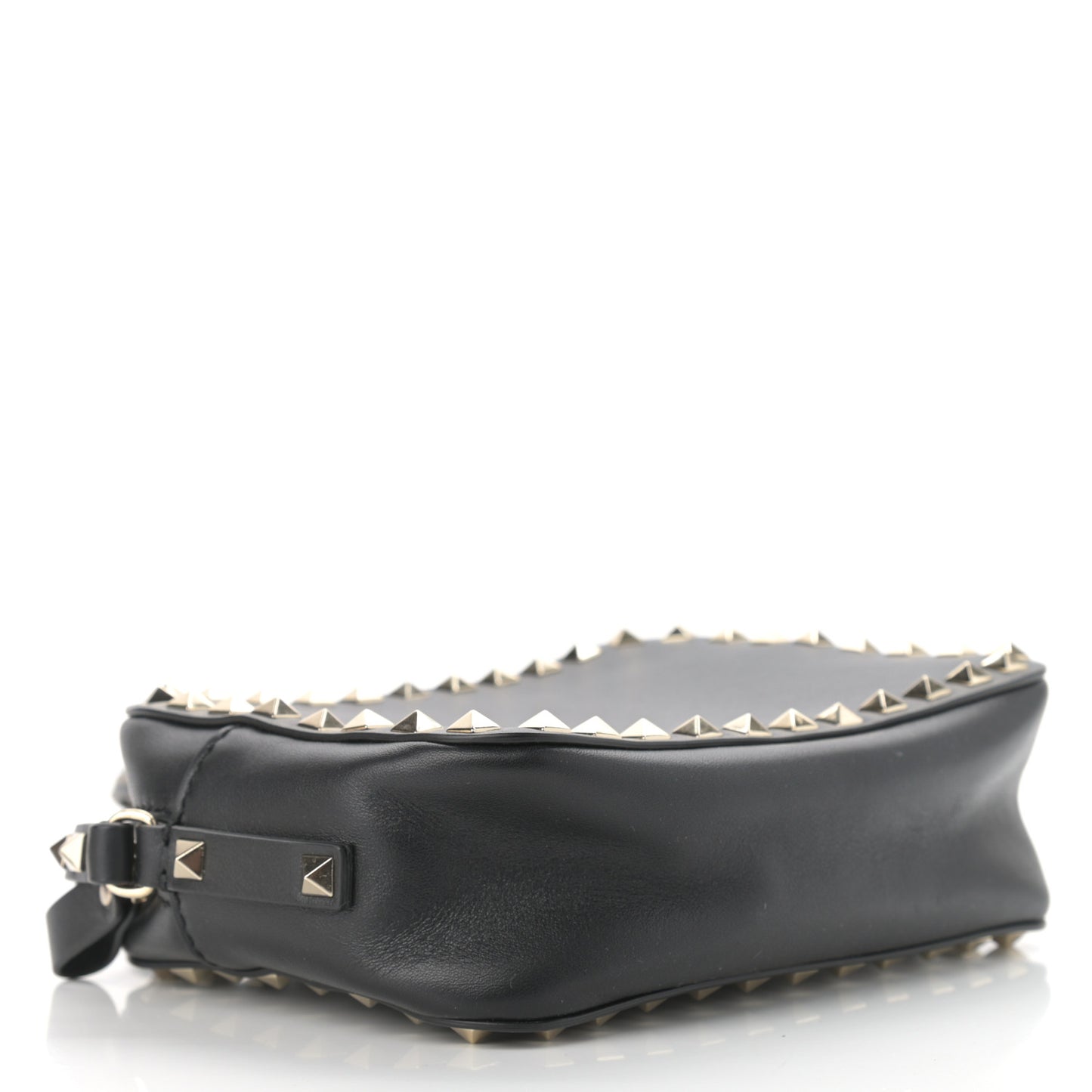 Calfskin Rockstud Camera Crossbody Bag Black