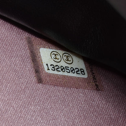 Chanel Lambskin Camellia Embossed Wallet on Chain WOC Black 7 of 7