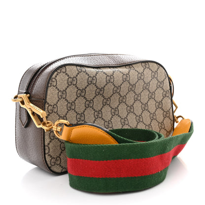 Gucci GG Supreme Monogram Web Neo Vintage Shoulder Bag Beige New Acero Crop 2 of 9