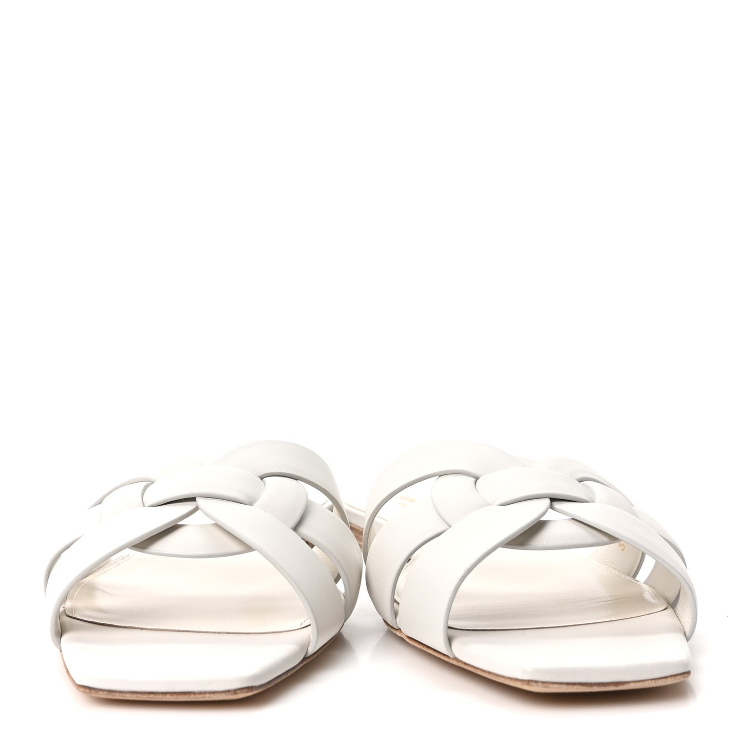 Calfskin Tribute 05 Slide Sandals 39.5 Porcellana