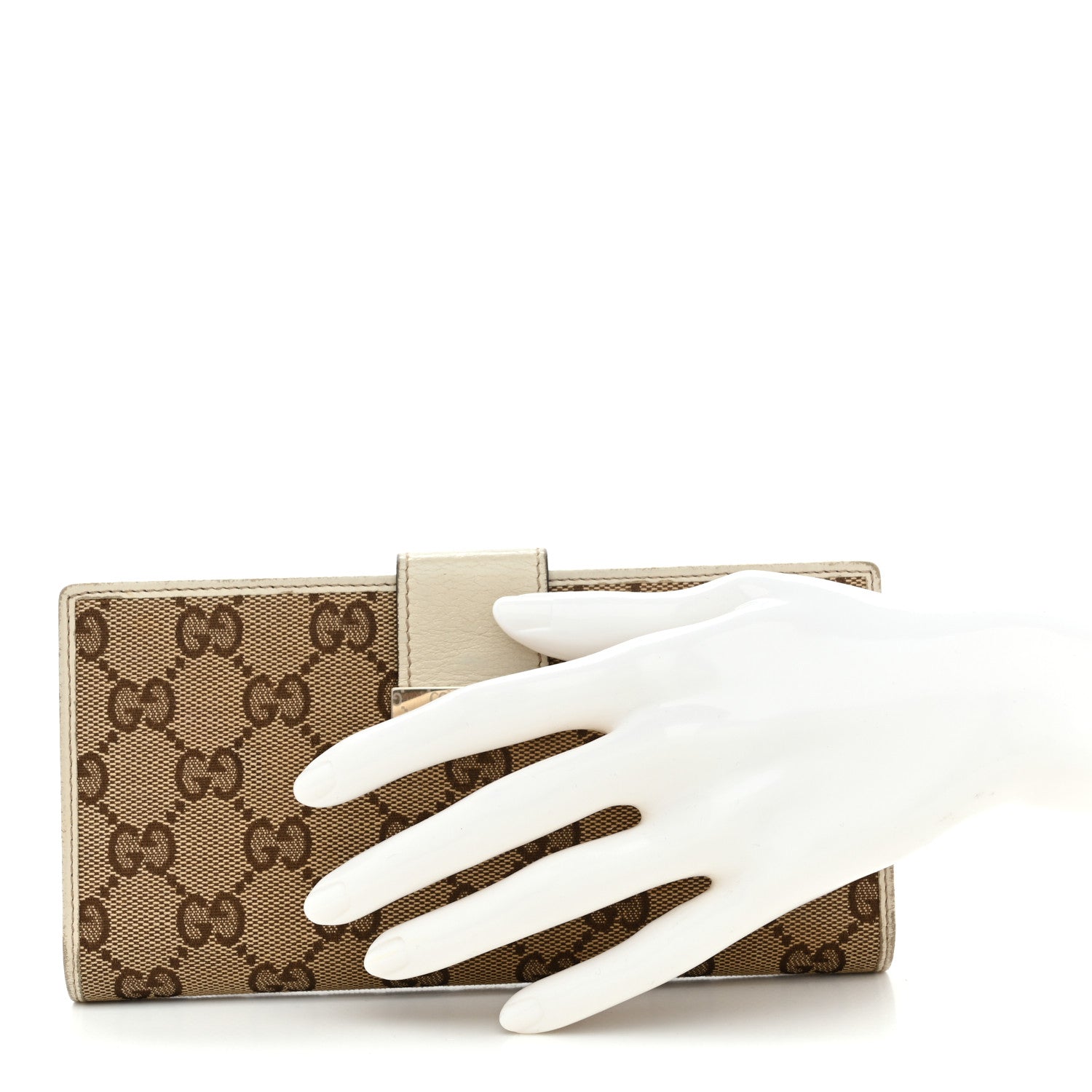 Gucci Monogram Icon Bar Continental Flap Wallet Off White 2 of 10