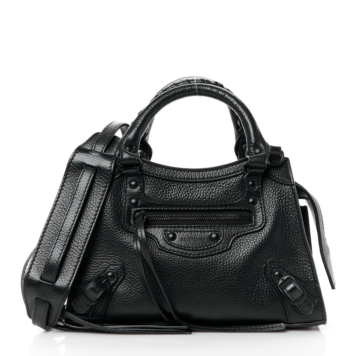 Grained Calfskin Neo Classic Black Hardware Mini City Black
