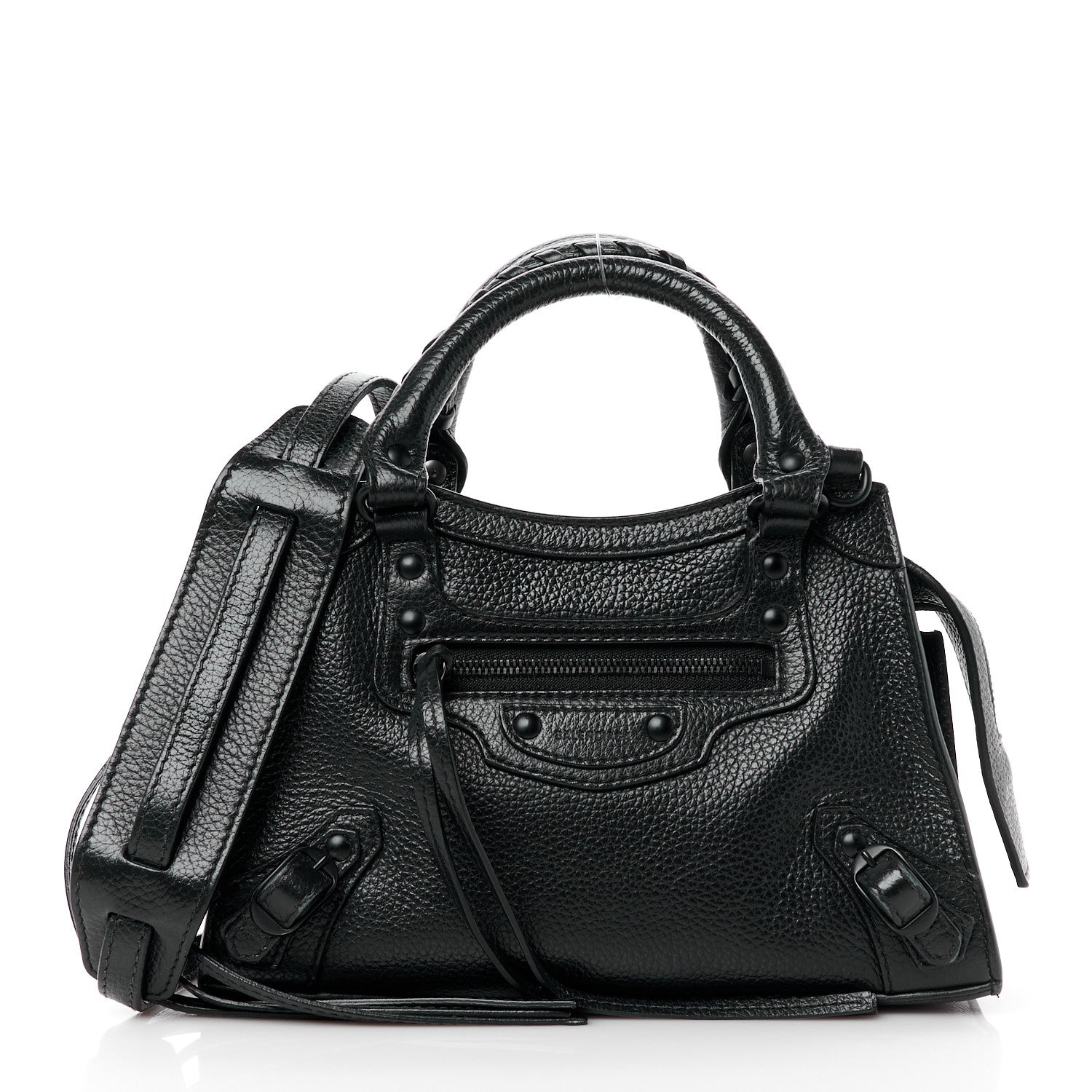Balenciaga Grained Calfskin Neo Classic Black Hardware Mini City Black 1 of 10