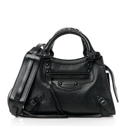 Balenciaga Grained Calfskin Neo Classic Black Hardware Mini City Black 1 of 10