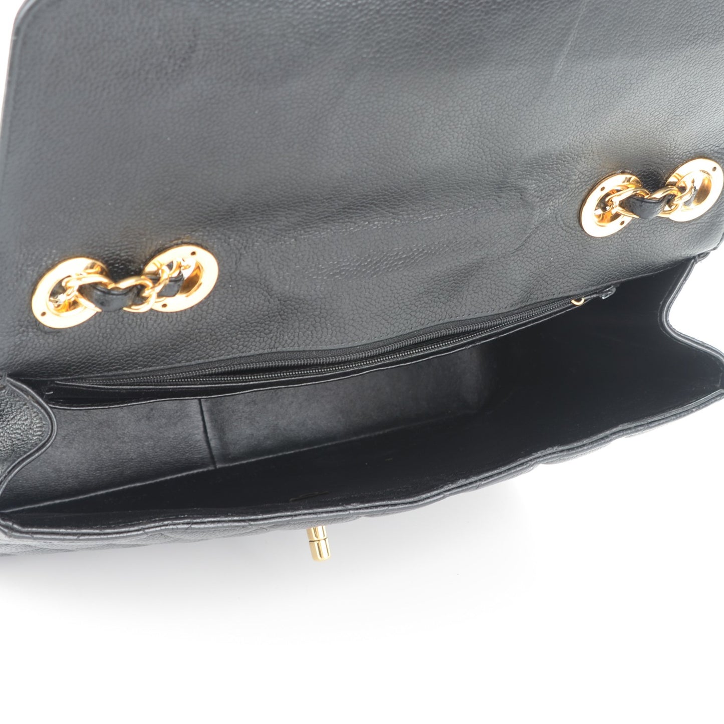 Caviar Quilted Jumbo Single Flap Black