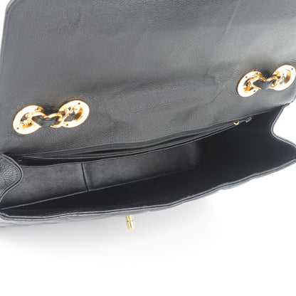 Chanel Caviar Quilted Jumbo Single Flap Black 5 of 9