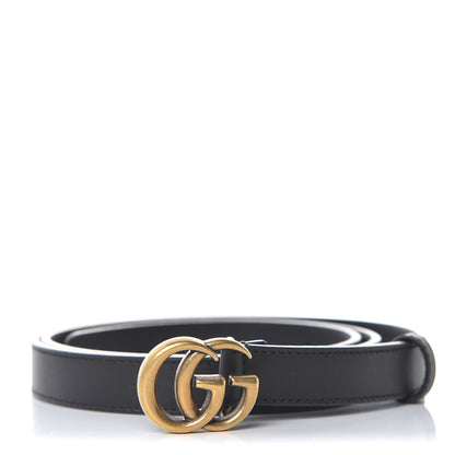 Gucci Calfskin Double G 20mm Belt 100 40 Black 1 of 6