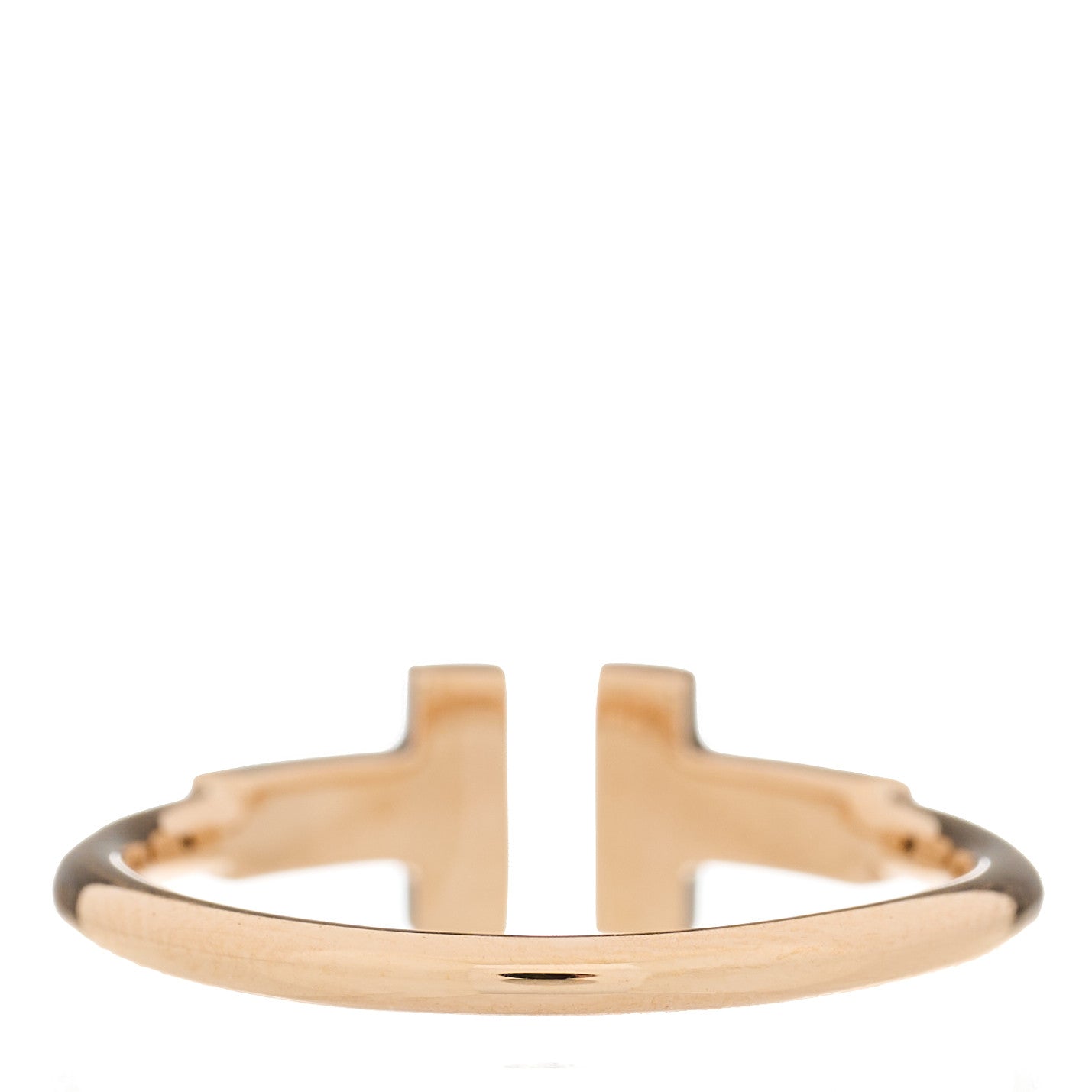 Tiffany 18K Rose Gold Diamond T Wire Ring 50 5.5 3 of 4