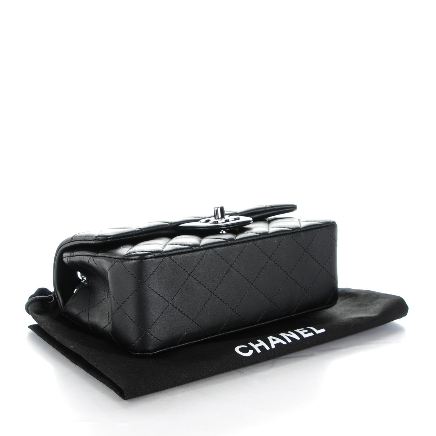 Chanel Lambskin Quilted Mini Rectangular Flap Black 4 of 8