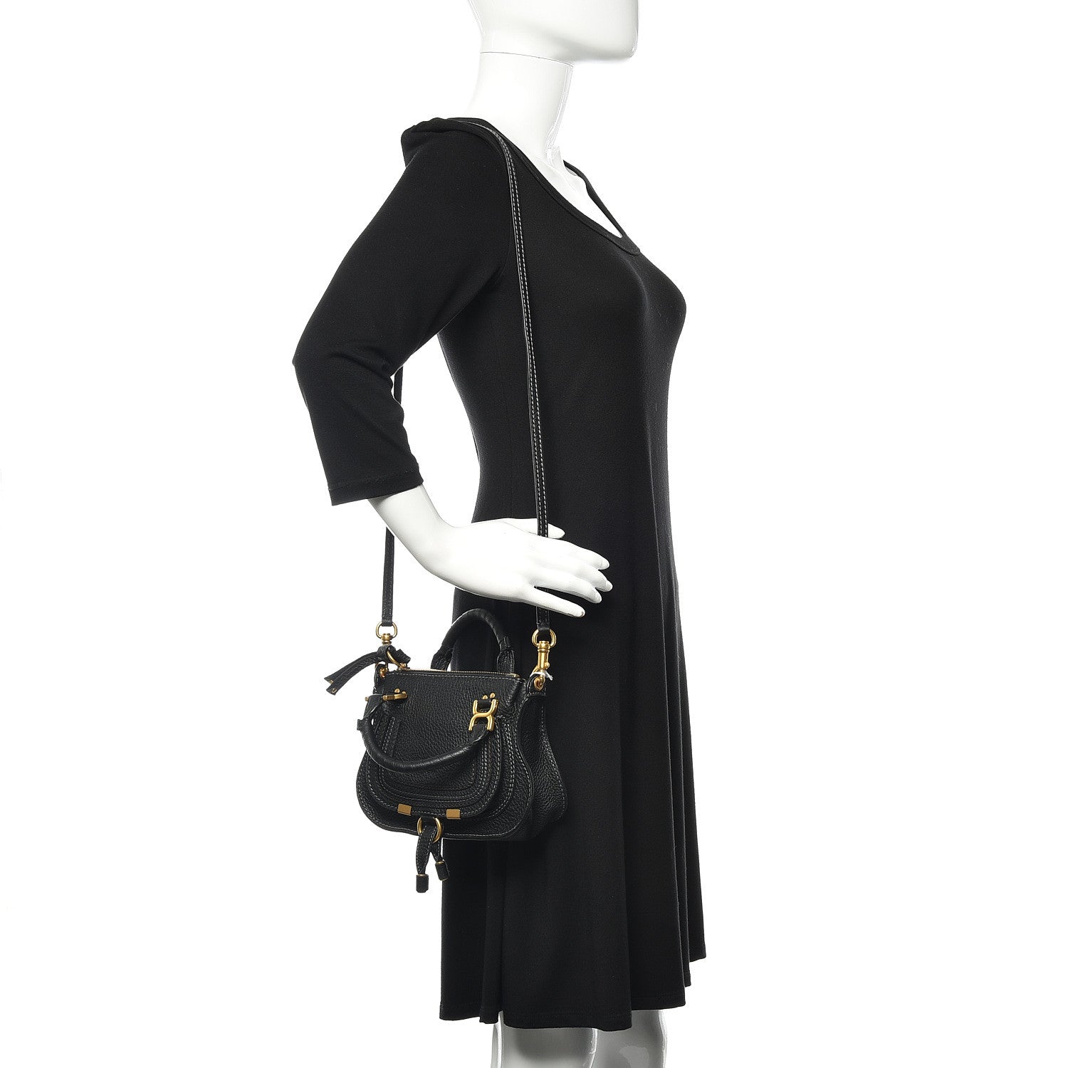 Chloe Calfskin Mini Marcie Satchel Black 2 of 10