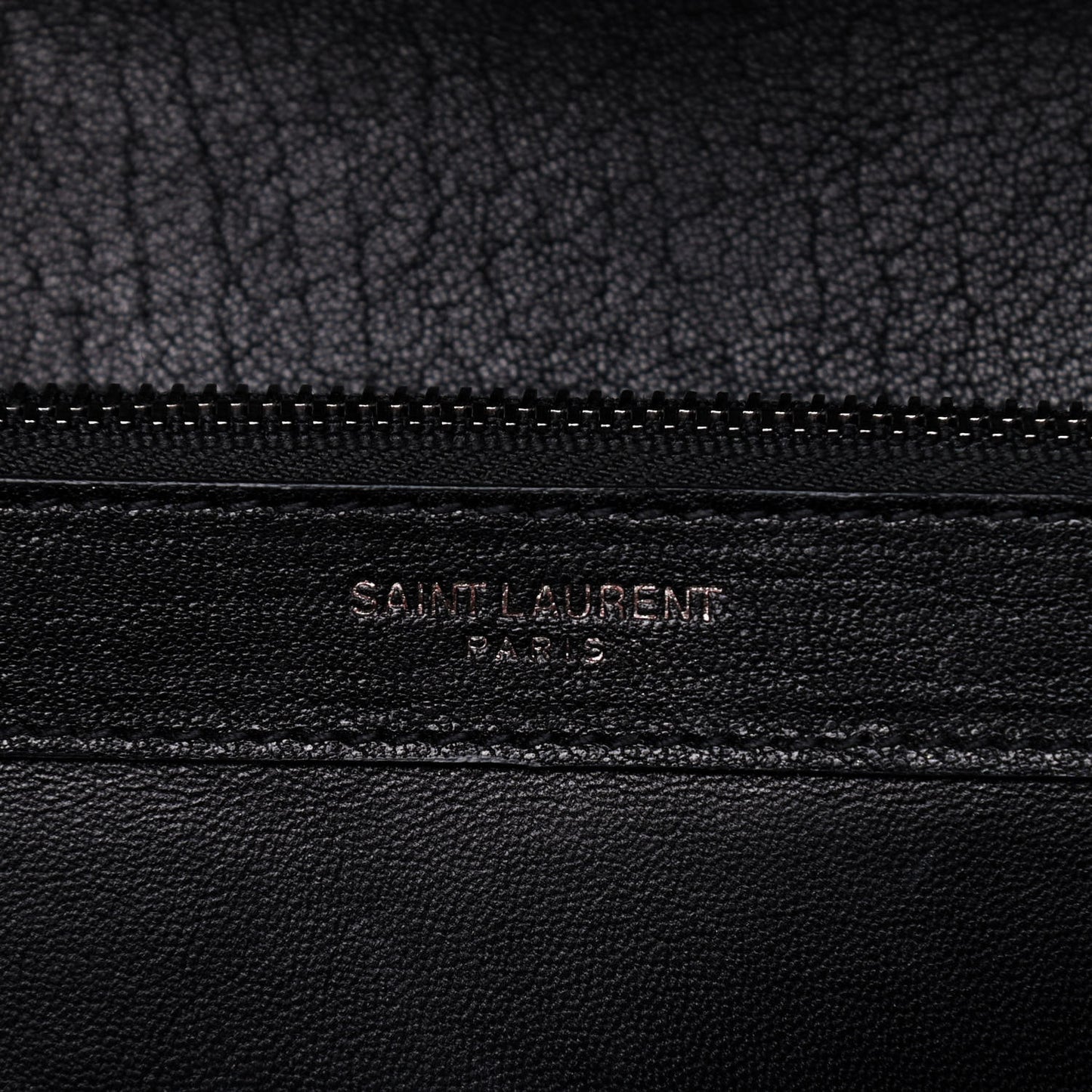 Sheepskin Matelasse Chevron Monogram Large College Satchel Black