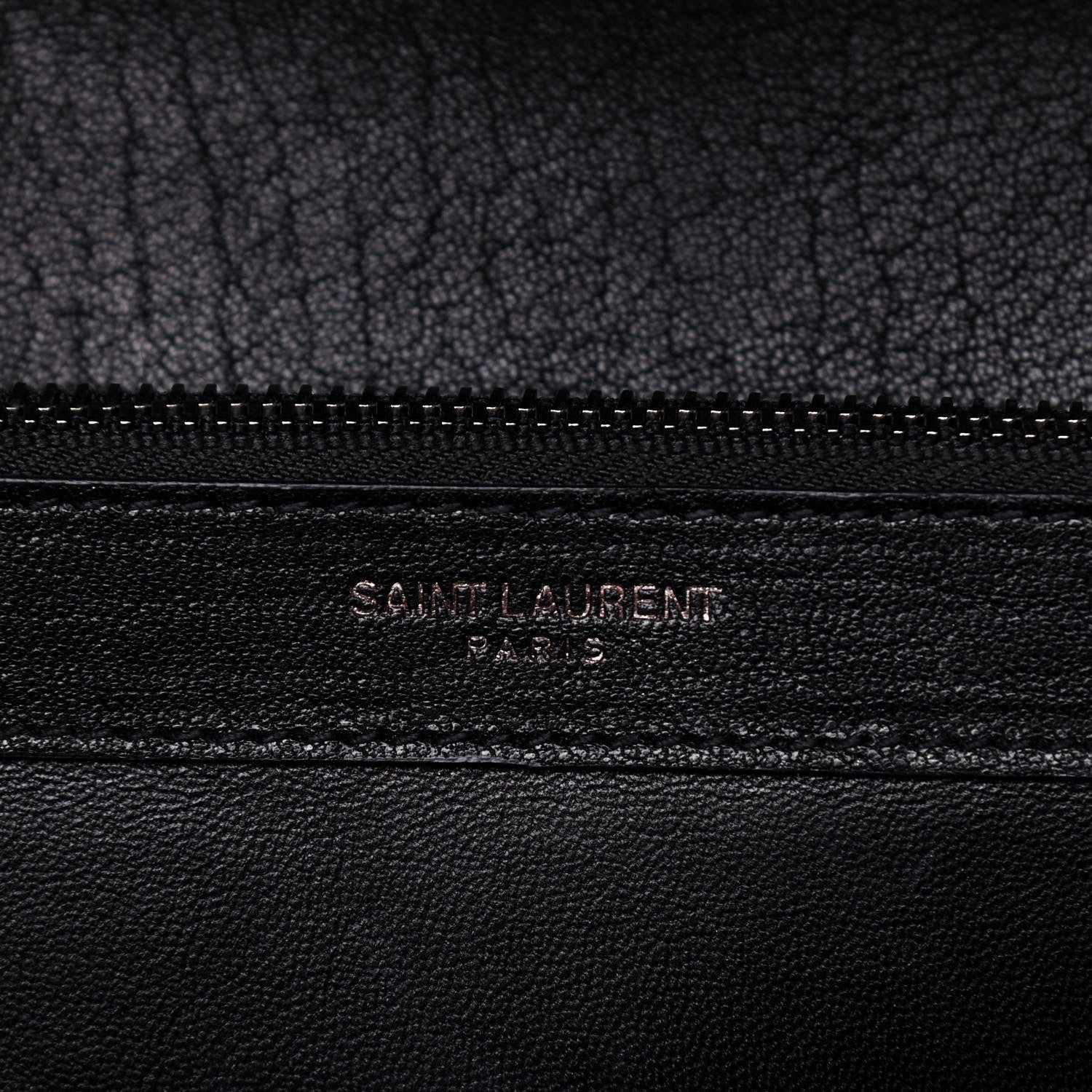 Saint Laurent Sheepskin Matelasse Chevron Monogram Large College Satchel Black 6 of 11