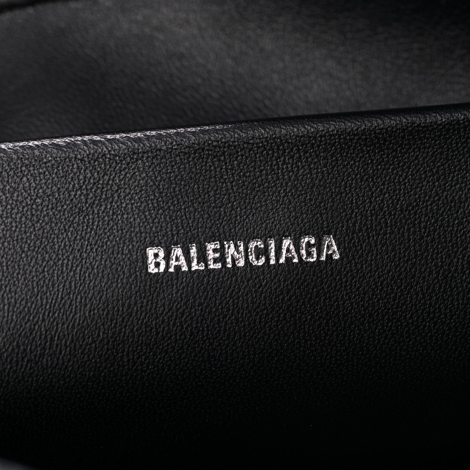 Balenciaga Sheepskin Shearling Contrasted Logo Large Zip Pouch Black 5 of 7