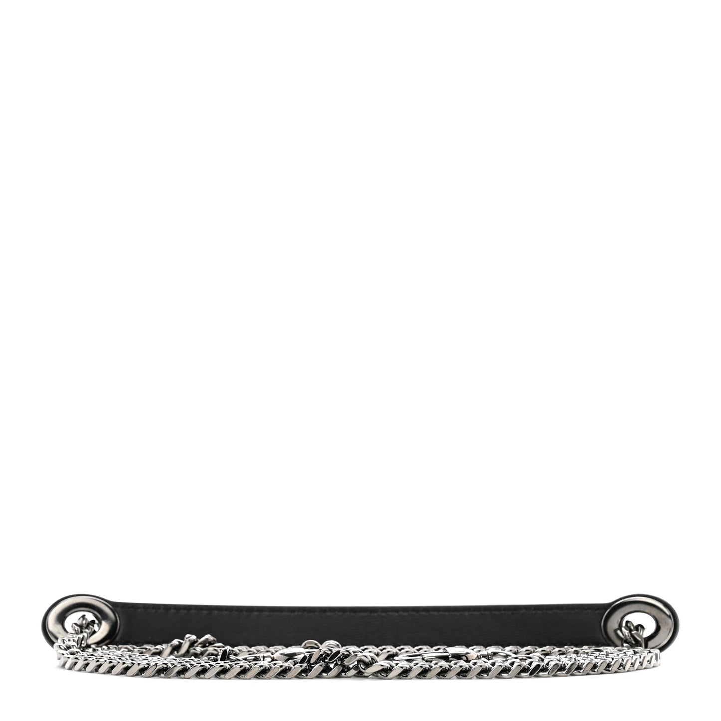 Christian Dior dark silver chain shoulder strap