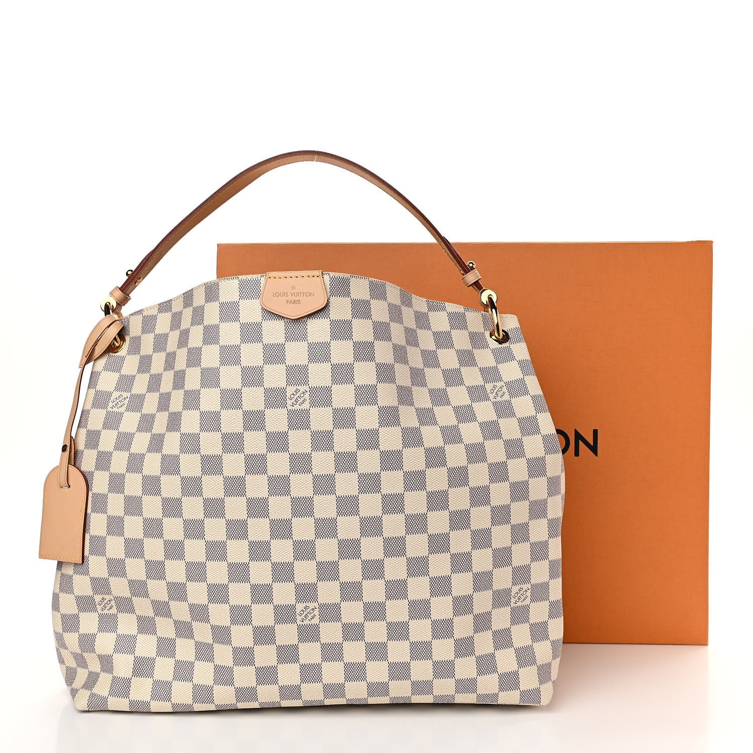 Louis Vuitton Damier Azur Graceful MM Rose Ballerine 12 of 12