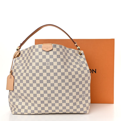 Louis Vuitton Damier Azur Graceful MM Rose Ballerine 12 of 12