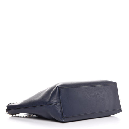 Valentino Garavani Grained Calfskin Rockstud Shoulder Tote Marine 4 of 10