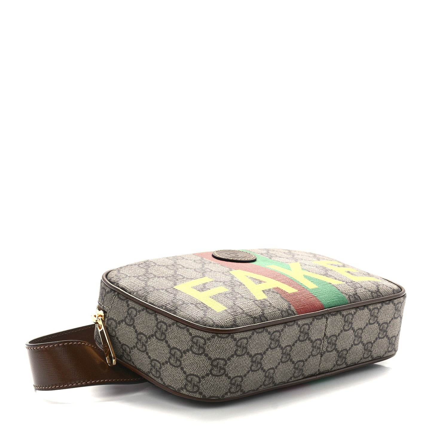 GG Supreme Monogram Azalea Calfskin Fake/Not Small Retro Interlocking G Belt Bag 90 36 Beige Ebony Brown Sugar