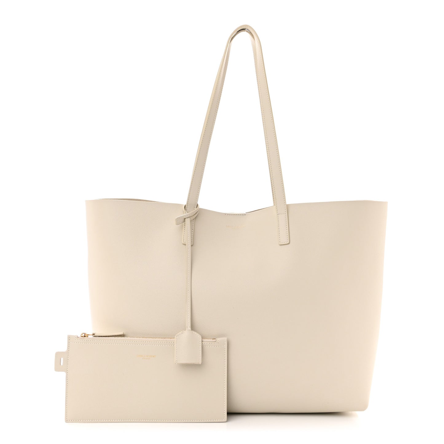Calfskin Large Shopping Tote Porcellana